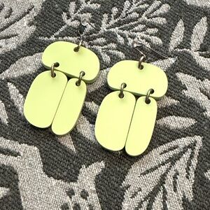 Ovoid Trio “Sour Apple” Dangle Earrings